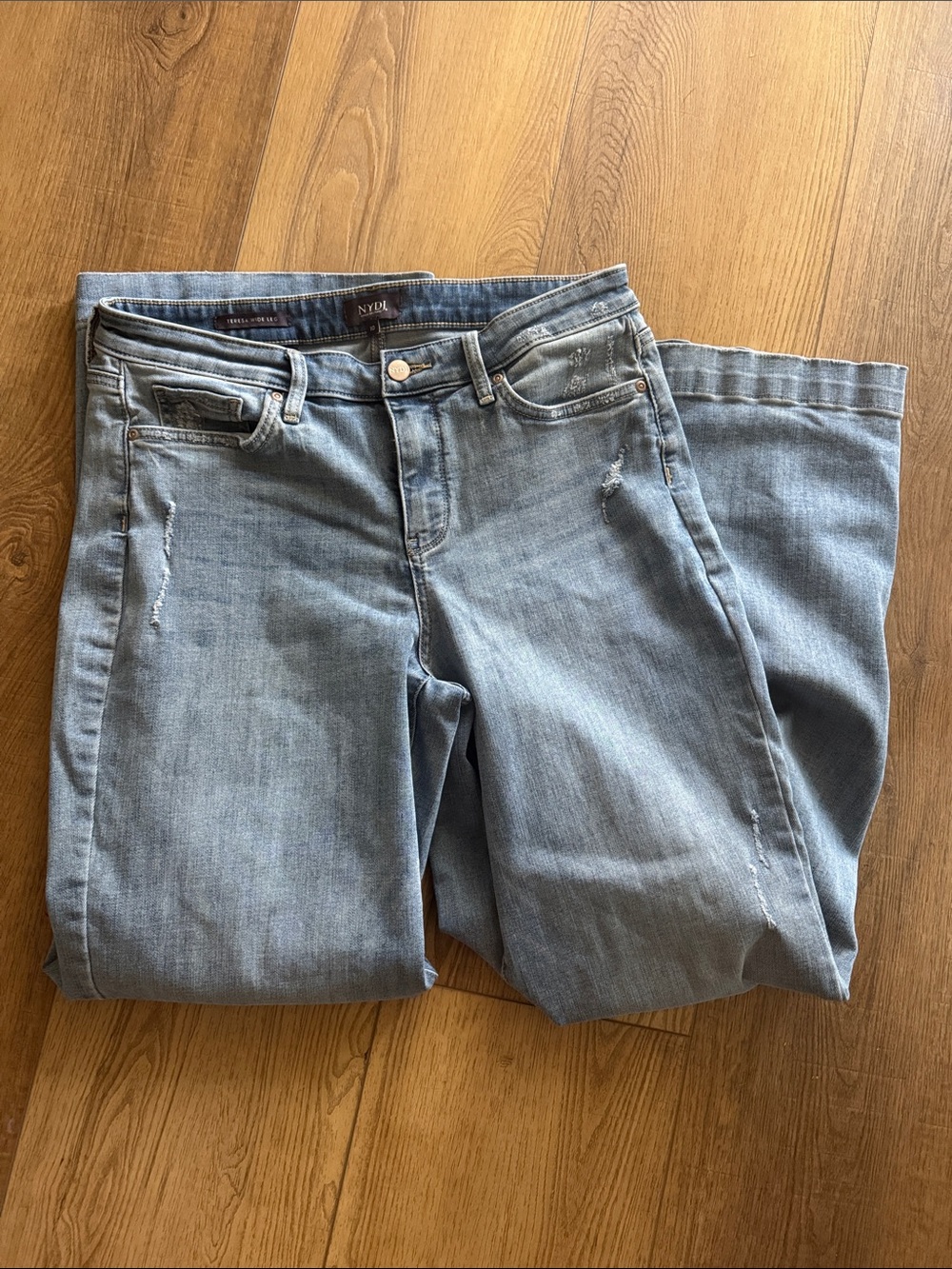 NYDJ Light Blue Straight wide leg Leg Jeans